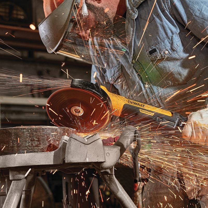 DEWALT DWE43840CN 7 in. Brushless Small Angle Grinder, Rat Tail, with Kickback Brake, No Lock, Pipeline Cover