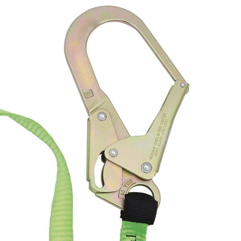 PEAKWORKS V8104626 6ft Shock Absorbing Lanyard With Form Hook