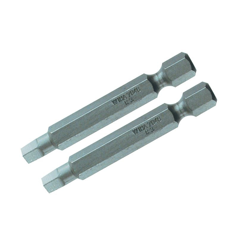 Wiha Square Power Bit #1 x 50mm Pack of 2 Bits
