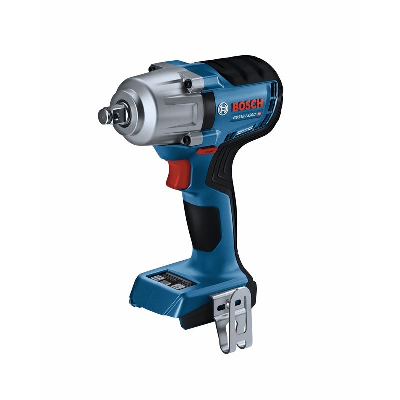 Bosch GDS18V-330CN 18V Brushless Connected-Ready 1/2 In. Mid-Torque Impact Wrench with Friction Ring and Thru-Hole (Bare Tool)