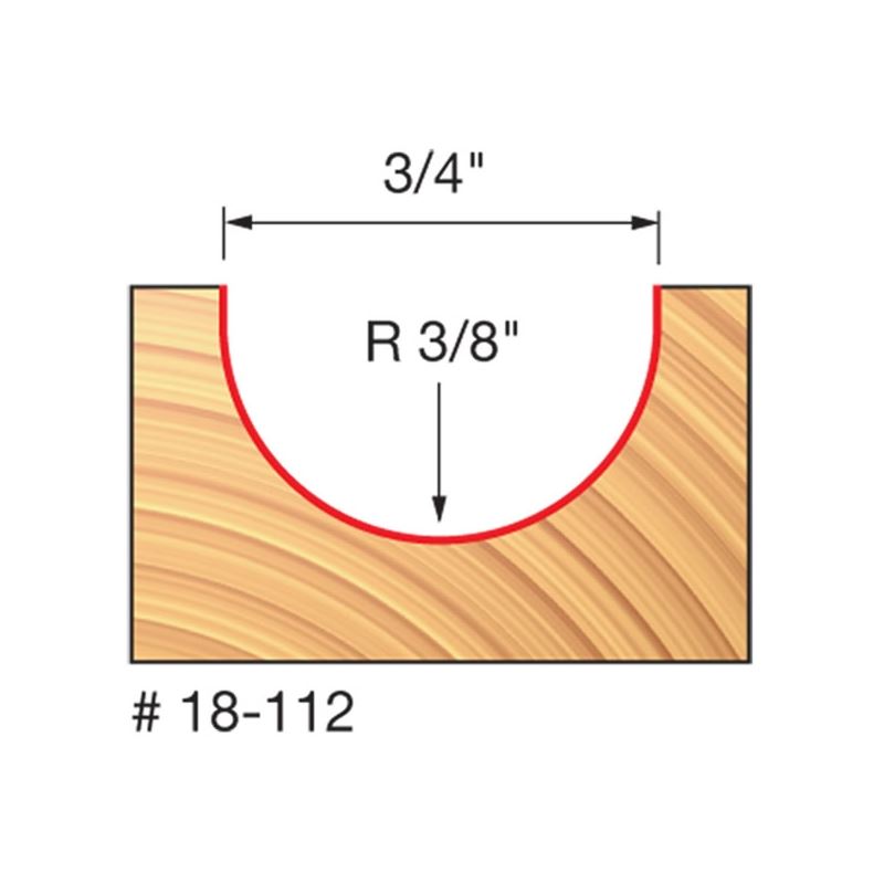 Freud | 18-112 3/8 Radius Round Nose Bit