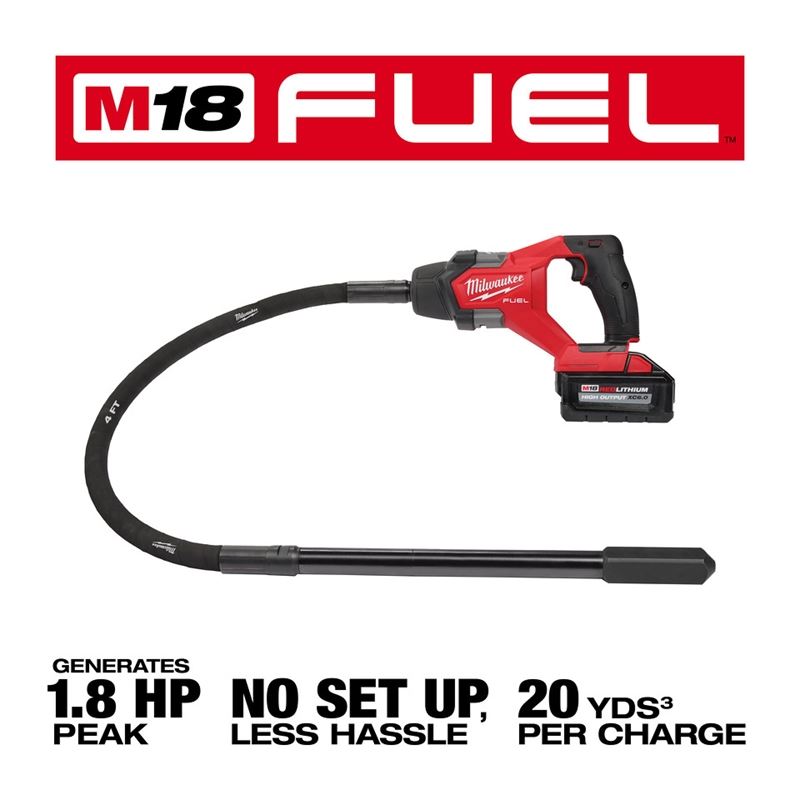 Milwaukee 2910-21 M18 FUEL 4ft Concrete Pencil Vibrator Kit