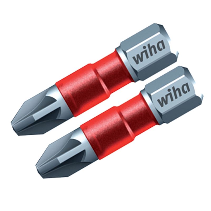 Wiha Terminator Impact Insert Bit Pozi #1 Pack of 2 Bits