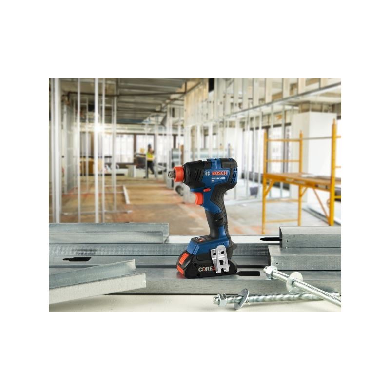 Bosch GDX18V-1800CB25 18V EC Brushless Connected-Ready Freak 1/4 In. and 1/2 In. Two-In-One Bit/Socket Impact Driver Kit