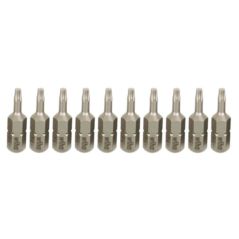 Wiha Torx Align Insert Bit T8 x 25mm Pack of 10 Bits