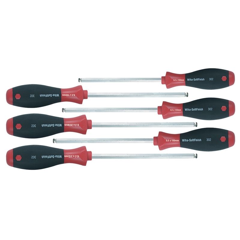 Wiha MagicRing Ball End Metric Screwdriver 6 Piece Set