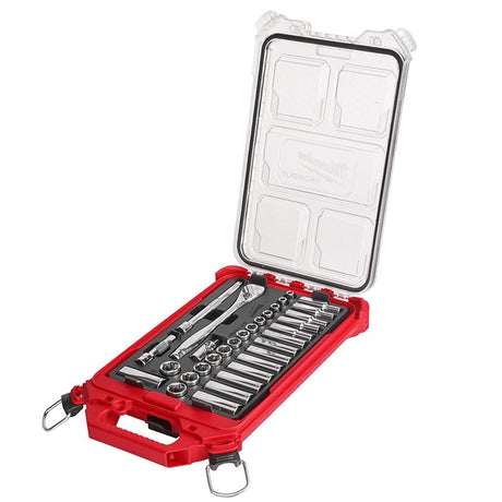 Milwaukee 48-22-9482 3/8†Drive 32pc Ratchet & Socket Set with PACKOUT Low-Profile Compac