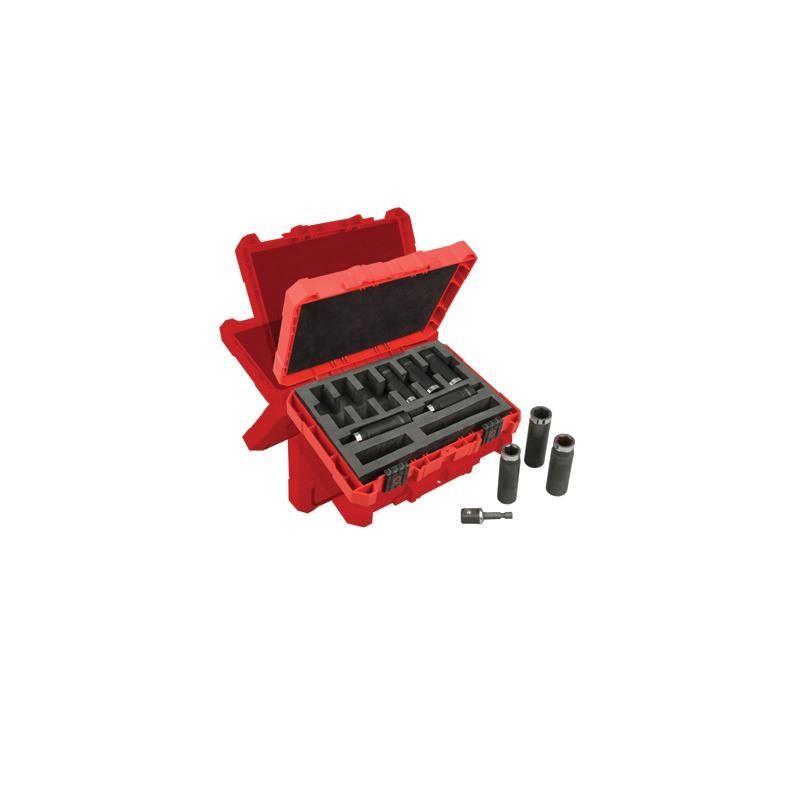 Milwaukee | 49-66-4484 9PC SHOCKWAVE 1/2"" DR THIN WALL DEEP IMPACT SOCKET SET