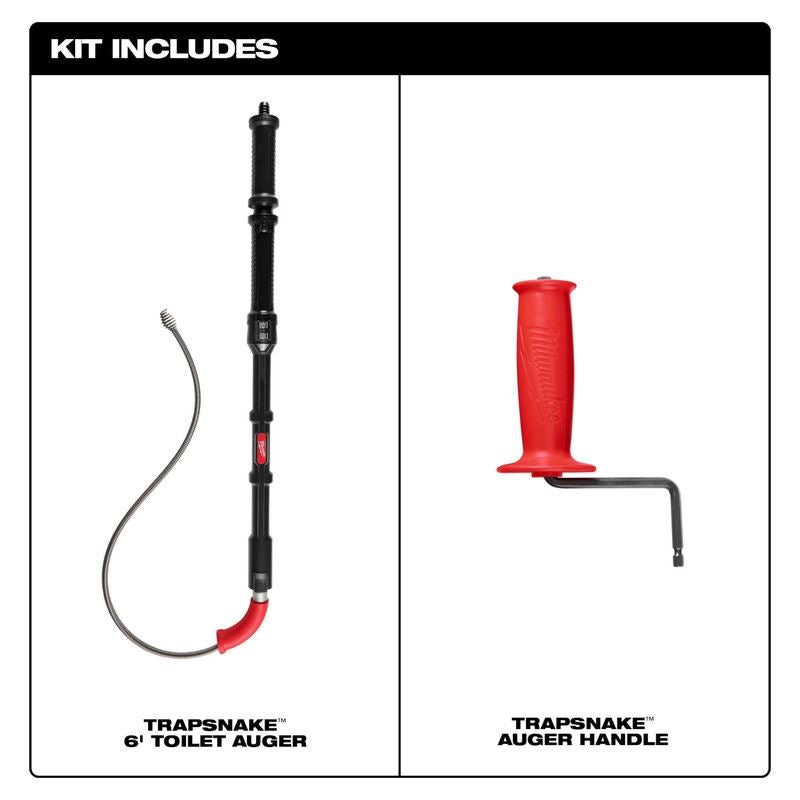 Milwaukee 49-16-3576 TRAPSNAKE 6ft Toilet Auger