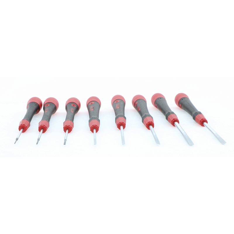 Wiha PicoFinish Precision Slotted Screwdrivers 8 Piece Set in Canvas Pouch