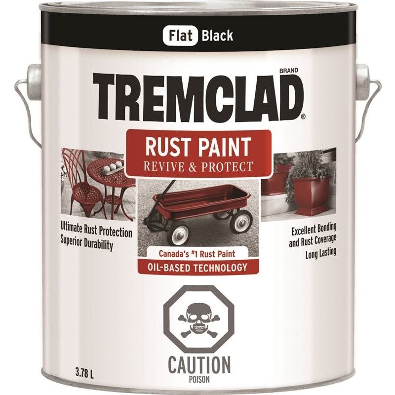 TREMCLAD Rust Paint 3.78L FLAT BLACK