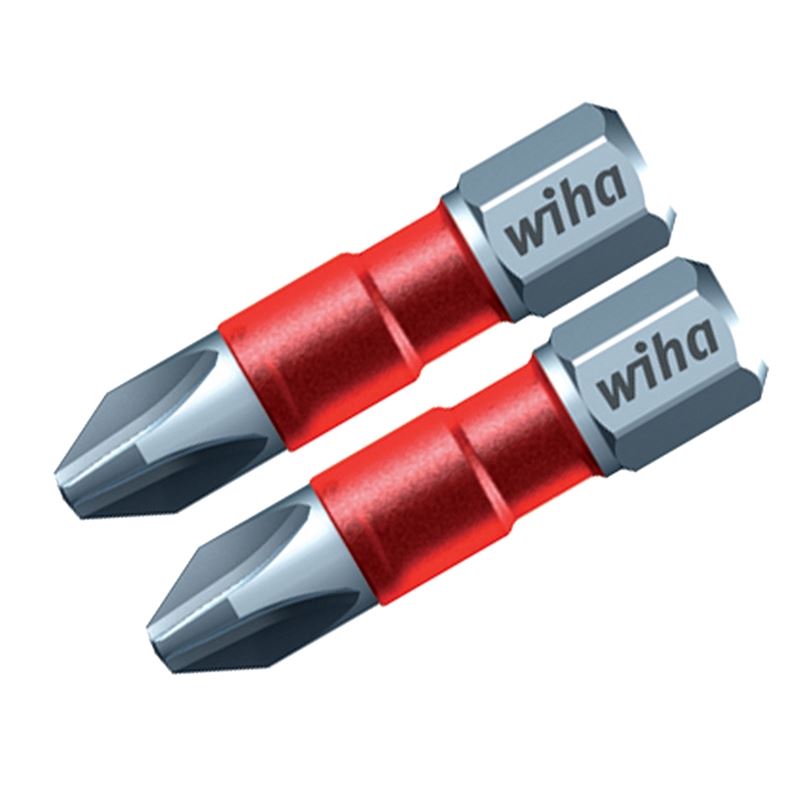 Wiha Terminator Impact Insert Bit Phillips #1 Pack of 2 Bits