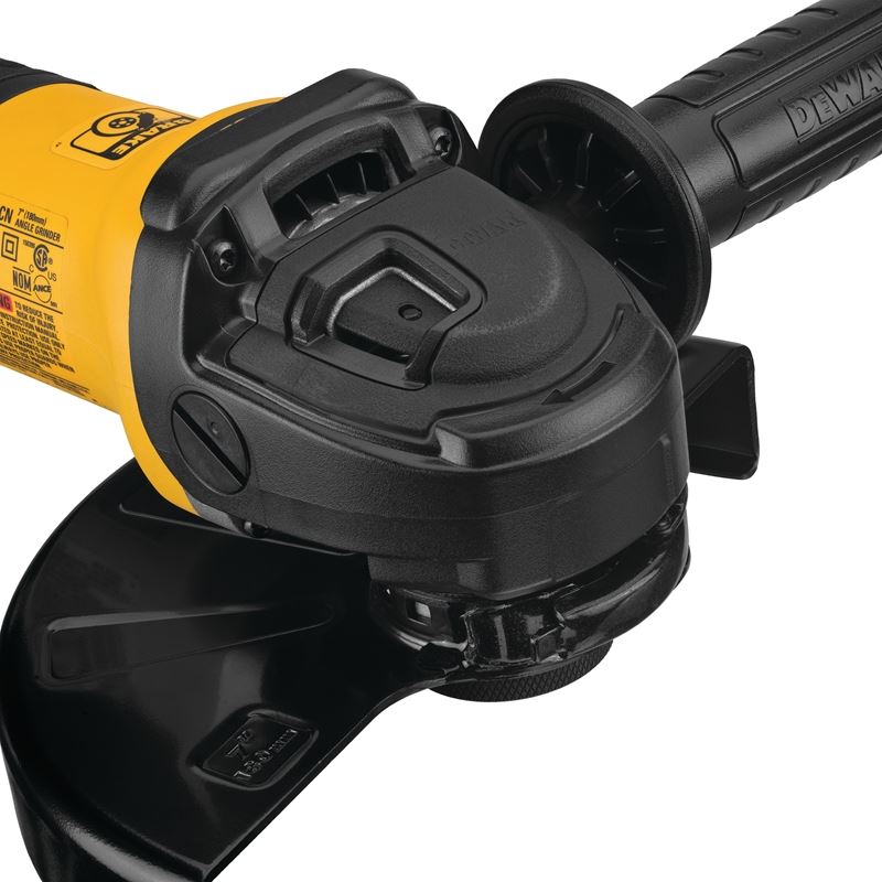 DEWALT DWE43840CN 7 in. Brushless Small Angle Grinder, Rat Tail, with Kickback Brake, No Lock, Pipeline Cover