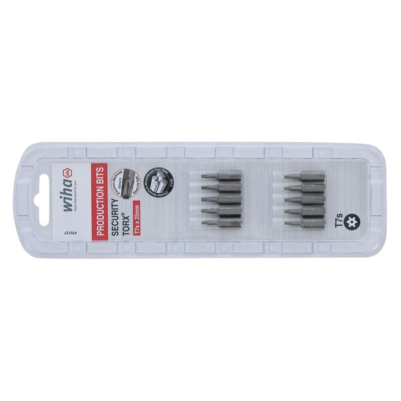 Wiha Security Torx Insert Bit T7 Pack of 10 Bits