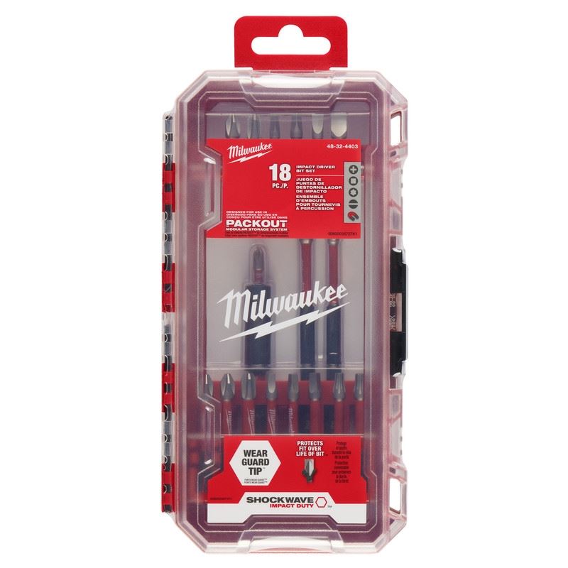 Milwaukee 48-32-4403 SHOCKWAVE Impact Duty Driver Bit Set- 18PC