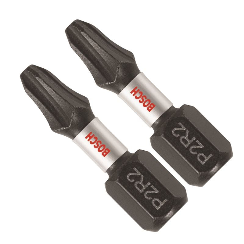 Bosch | ITP2R2102 2 pc. Impact Tough 1 In. Phillips/Square #2 Insert Bits