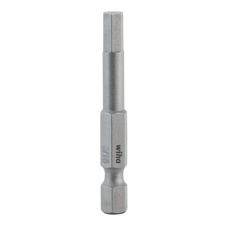 Wiha Hex Inch Power Bit 3/16 x 50mm Pack of 10 Bits