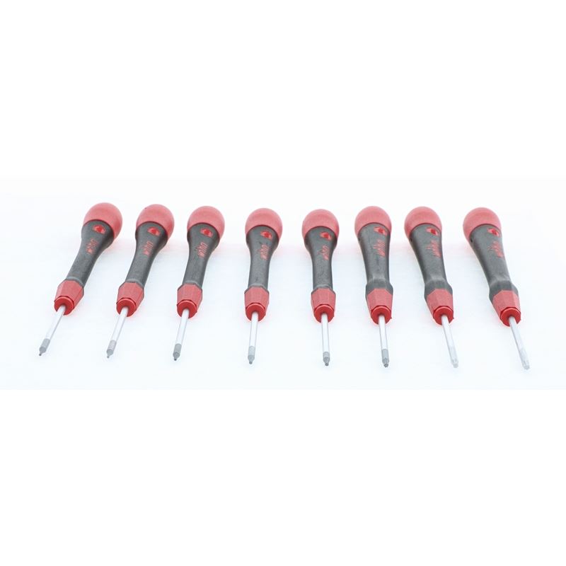 Wiha PicoFinish Precision Torx Screwdriver 8 Piece Set T1-T8 in Canvas Pouch