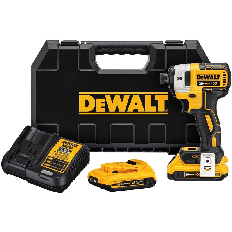 DEWALT DCF887D2 20V MAX* XR 1/4" 3-Speed Impact Driver Kit (2.0Ah)