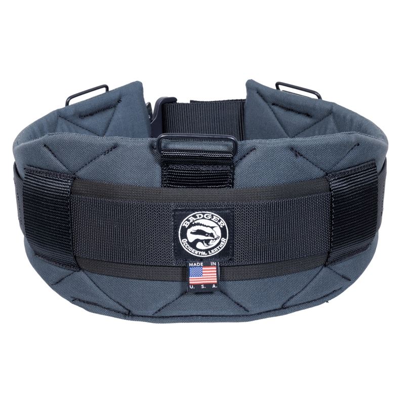 BADGER GUNMETAL PADDED BELT