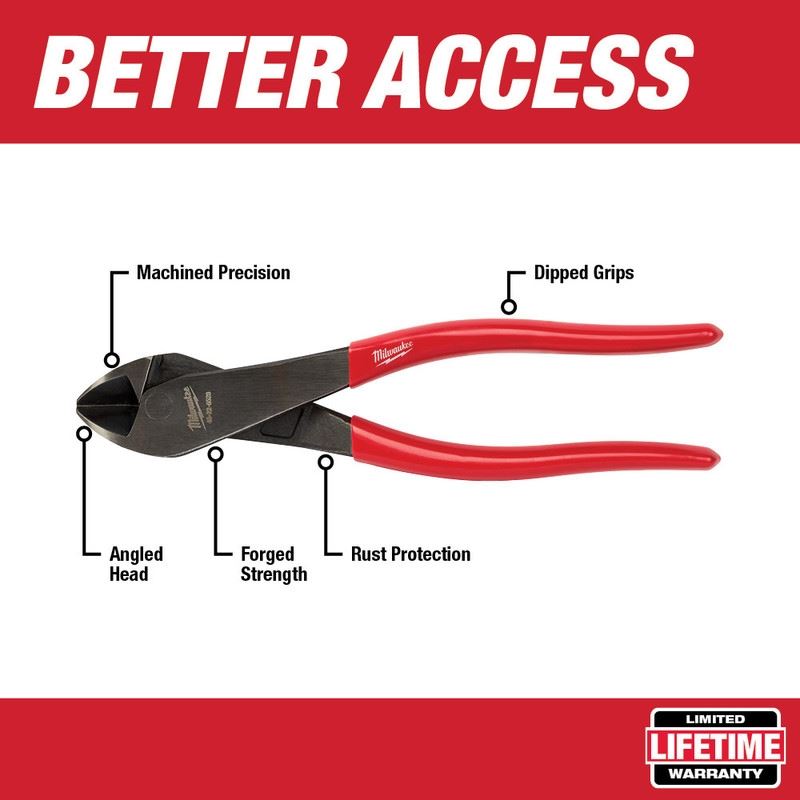 Milwaukee 48-22-6528 8 in Angled Head Diagonal Cutting Pliers
