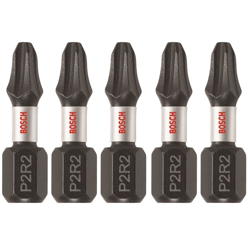 Bosch | ITP2R2105 5 pc. Impact Tough 1 In. Phillips/Square #2 Insert Bits
