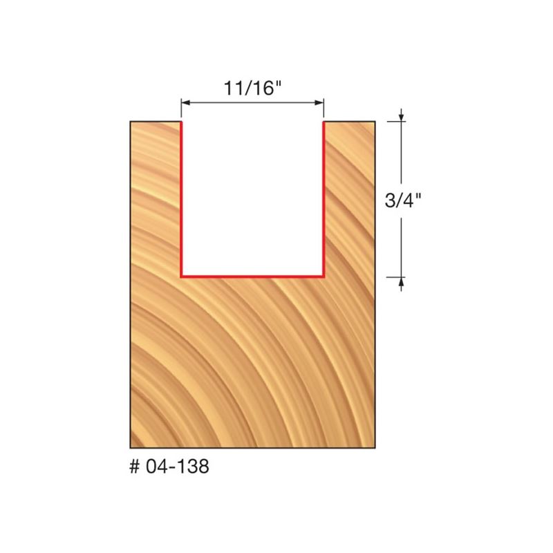 Freud | 04-138 11/16 (Dia.) Double Flute Straight Bit