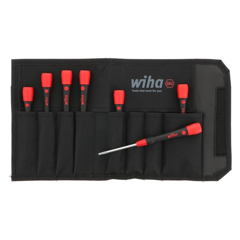Wiha PicoFinish Precision Hex Metric Driver 7 Piece Set in Canvas Pouch