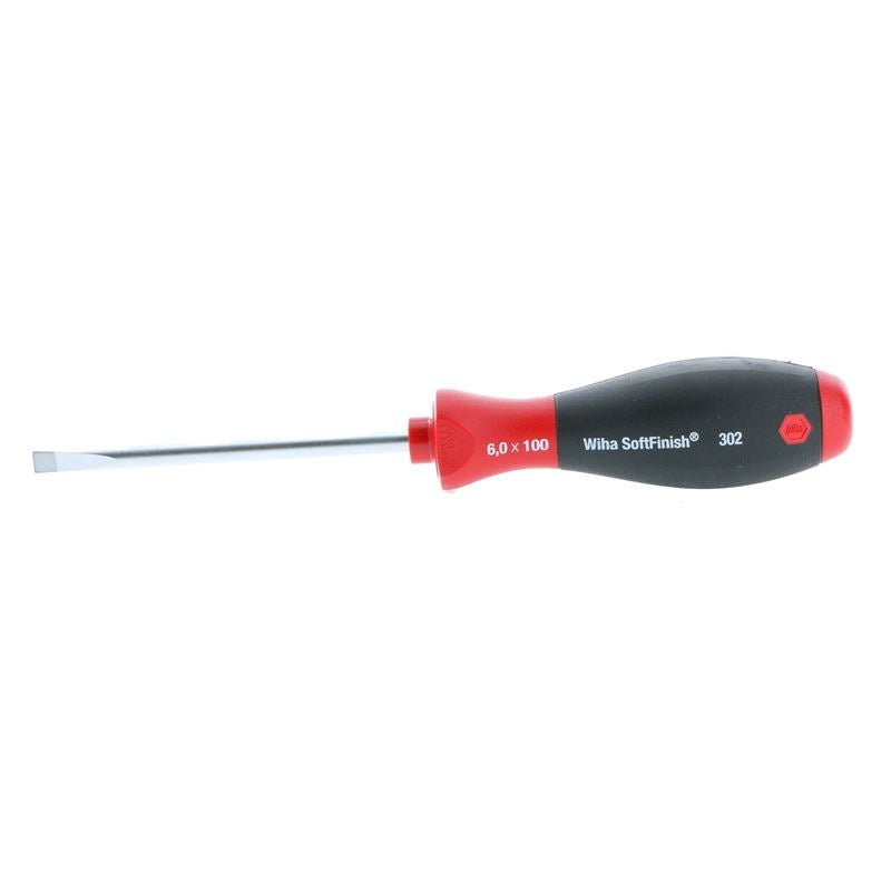 Wiha SoftFinish Slotted Driver 6.0 x 100mm