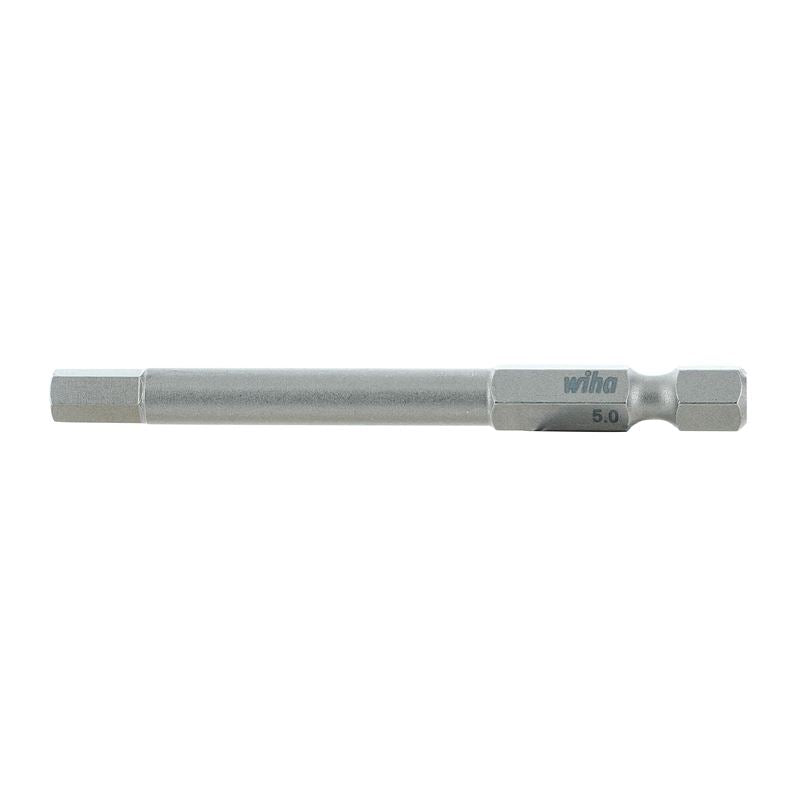 Wiha Hex Metric Power Bit 5.0 x 70mm Pack of 10 Bits