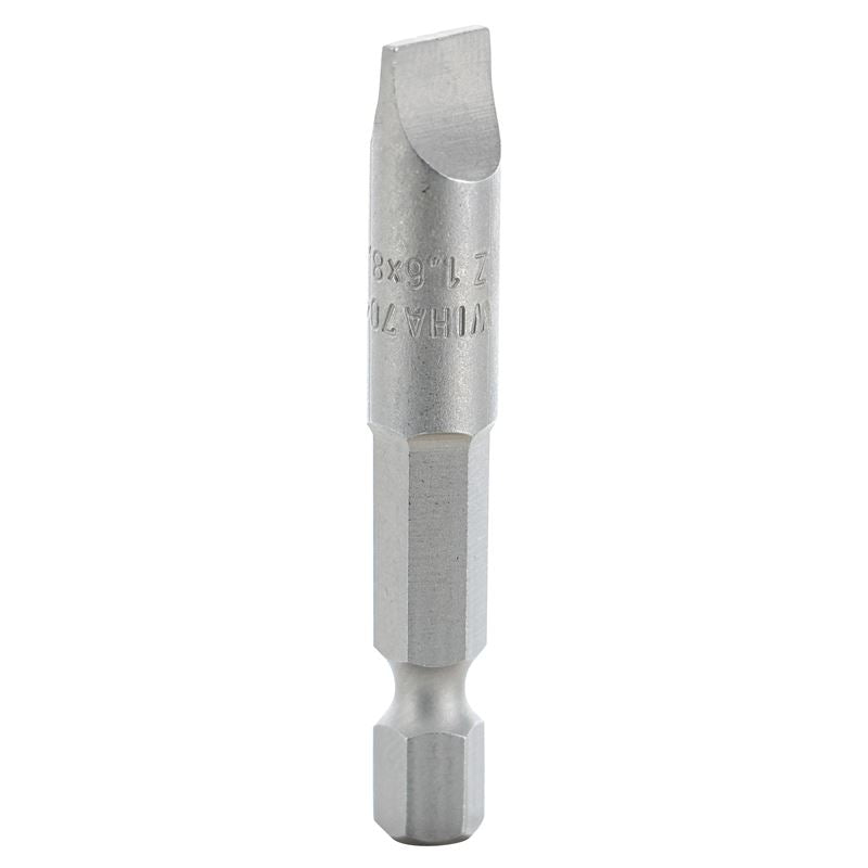 Wiha Slotted Power Bit 8.0 x 1.6 x 50mm Pack of 10 Bits