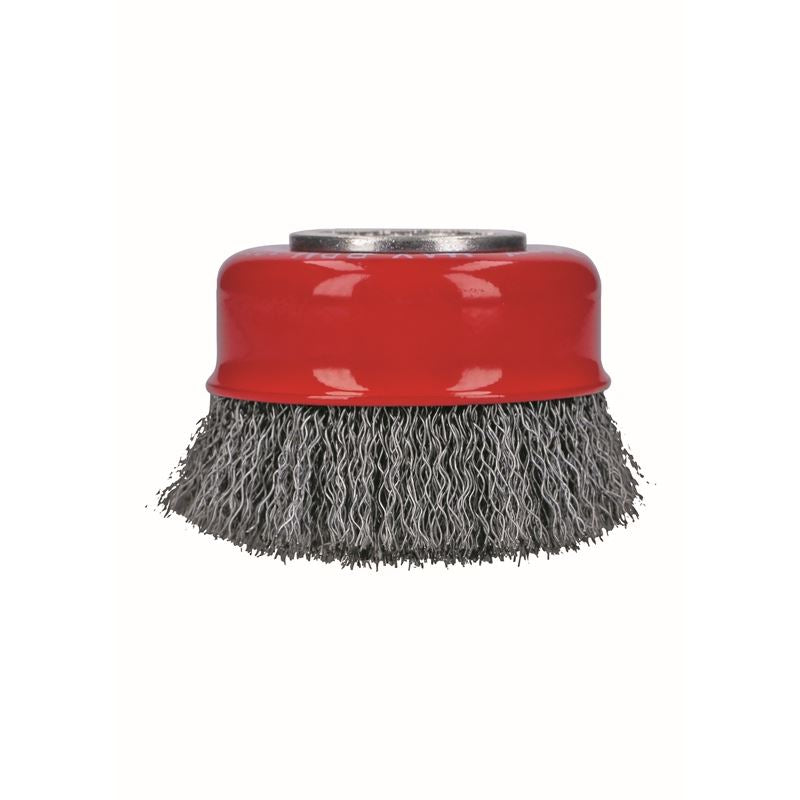 Bosch WBX318 3 In. Wheel Dia. X-LOCK Arbor Carbon Steel Crimped Wire Cup Brush