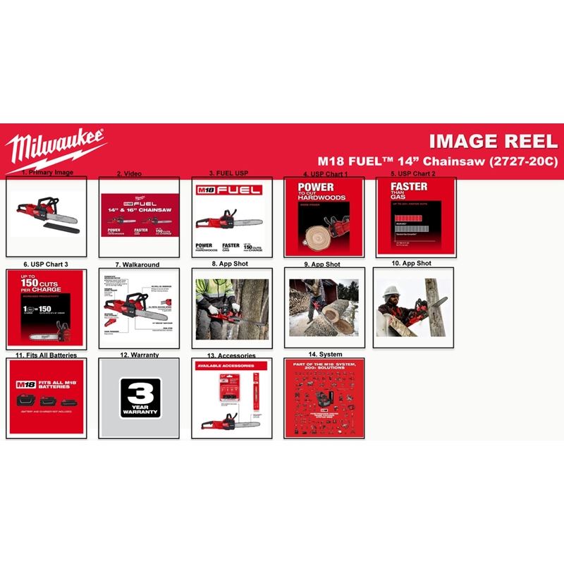 Milwaukee 2727-20C M18 FUEL 14in Chainsaw
