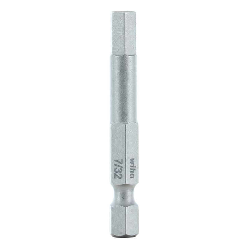 Wiha Hex Inch Power Bit 7/32 x 50mm Pack of 10 Bits