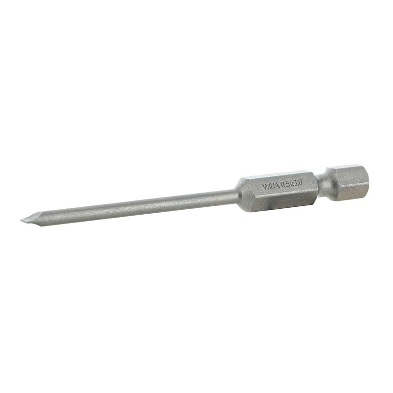 Wiha Slotted Power Bit 3.0 x 70mm Pack of 10 Bits