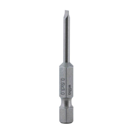 Wiha Slotted Power Bit 3.0 x 50mm Pack of 10 Bits