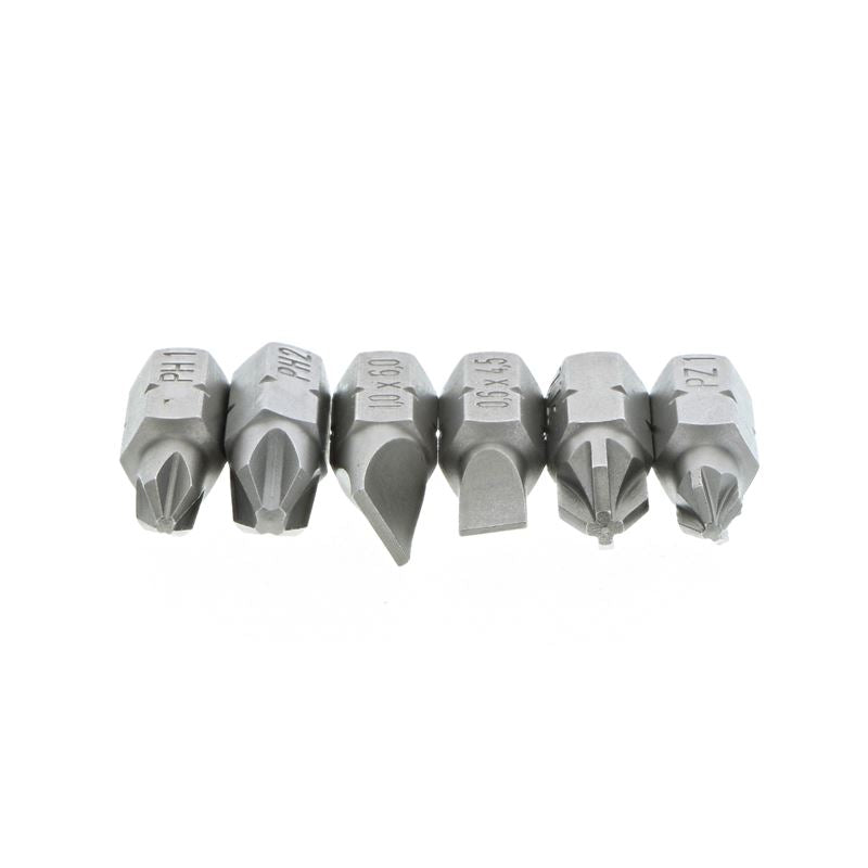 Wiha 6-in-1 Stubby Bit Holder Slotted Phillips Pozidriv Set