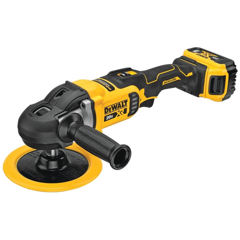 DEWALT DCM849P2 20V MAX* XR® 7 in. (180mm) Cordless Variable Speed Rotary Polisher Kit