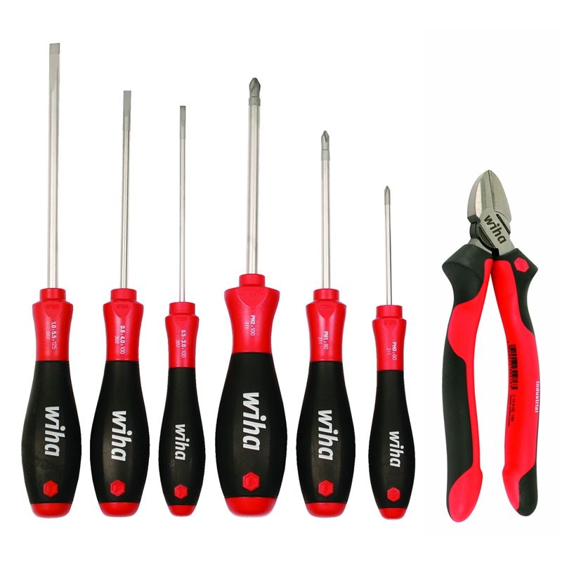 Wiha SoftFinish Screwdriver Drivers & Cutters 7 Pc. Set