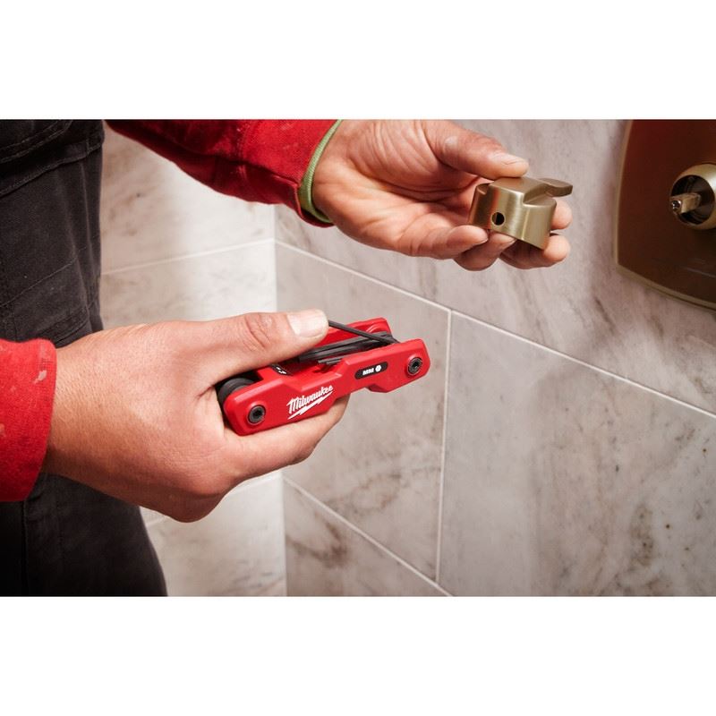 Milwaukee 48-22-2182 8 Key Folding Hex Key Set  - Metric