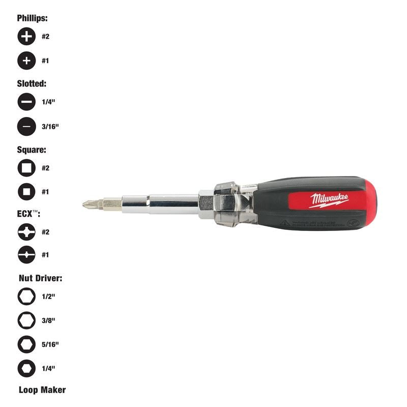 Milwaukee 48-22-2880 13in1 Cushion-Grip Screwdriver with ECX