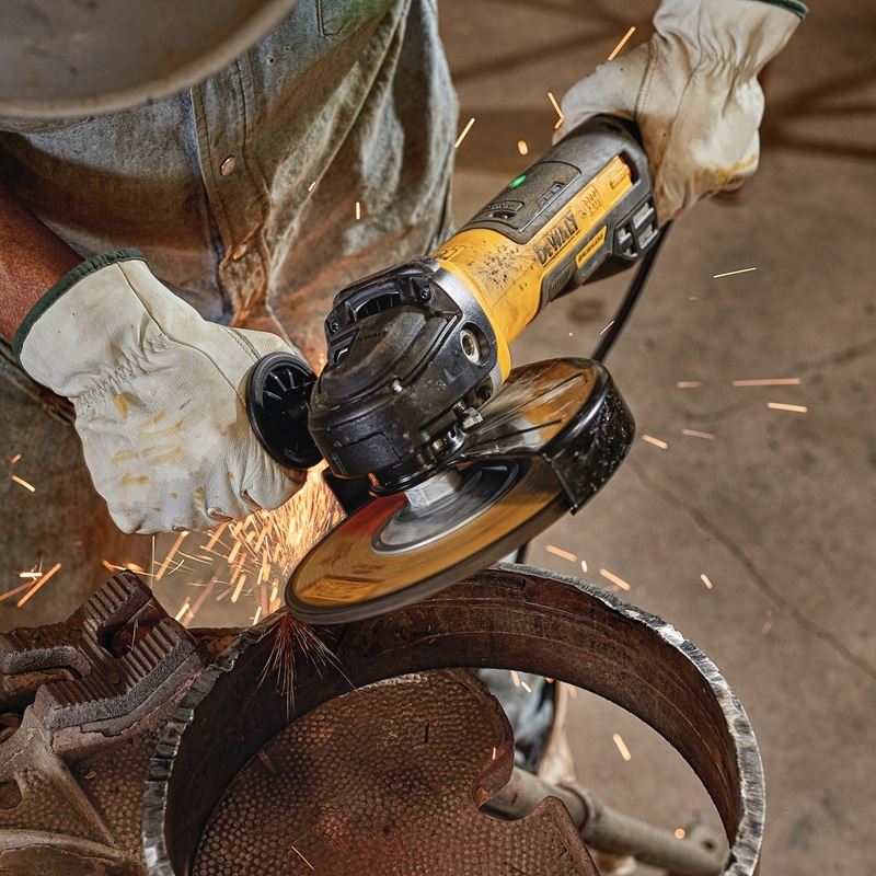 DEWALT DWE43840CN 7 in. Brushless Small Angle Grinder, Rat Tail, with Kickback Brake, No Lock, Pipeline Cover