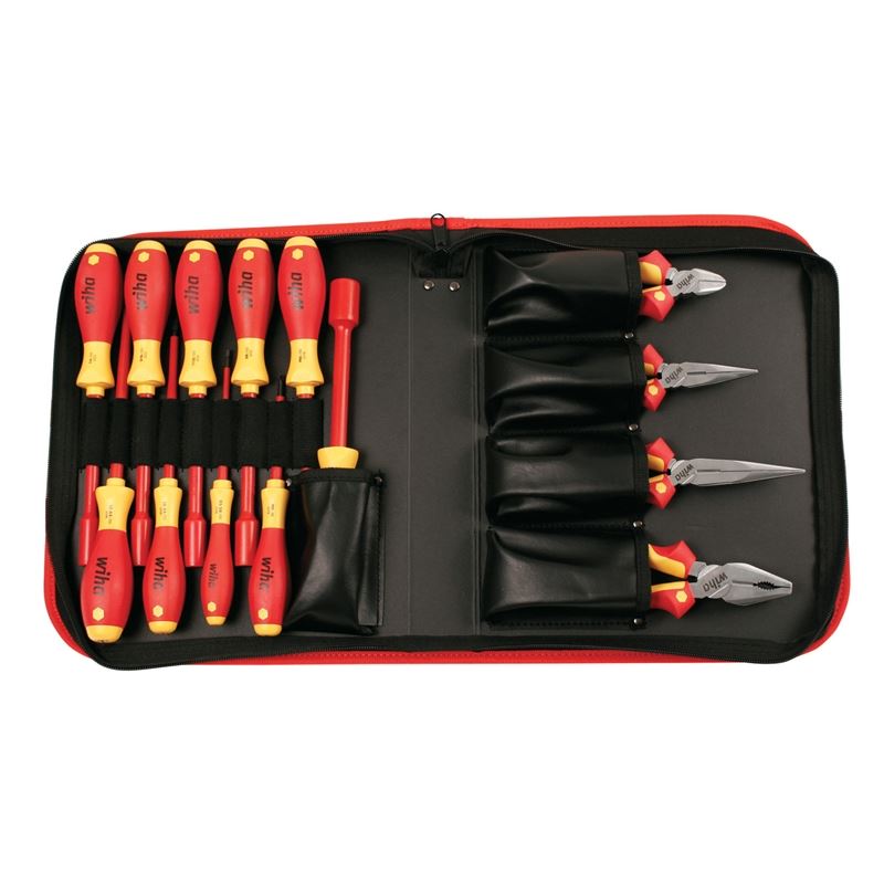 Wiha Insulated Pliers/Cutters/Slotted/Phillips/Inch Nut Drivers 14 Piece Set