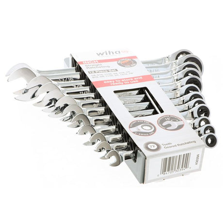 Wiha Combination Inch Ratchet Wrenches 12 Piece Set
