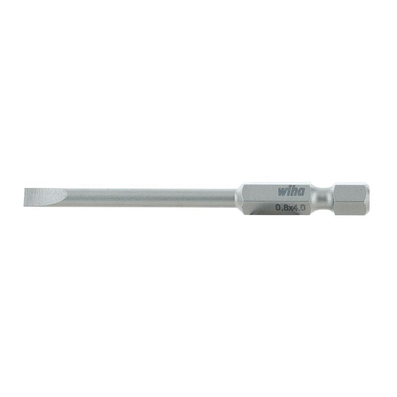 Wiha Slotted Power Bit 4.0 x 70mm Pack of 10 Bits