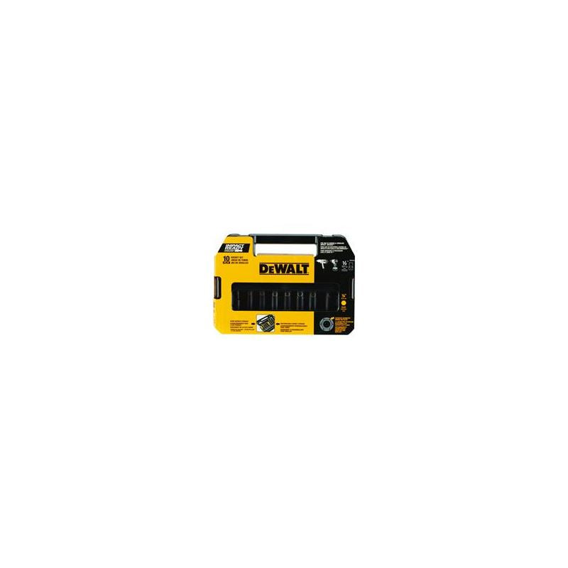 DEWALT | DW22812 10 Piece 1/2 in. Drive Impact Ready Socket Set