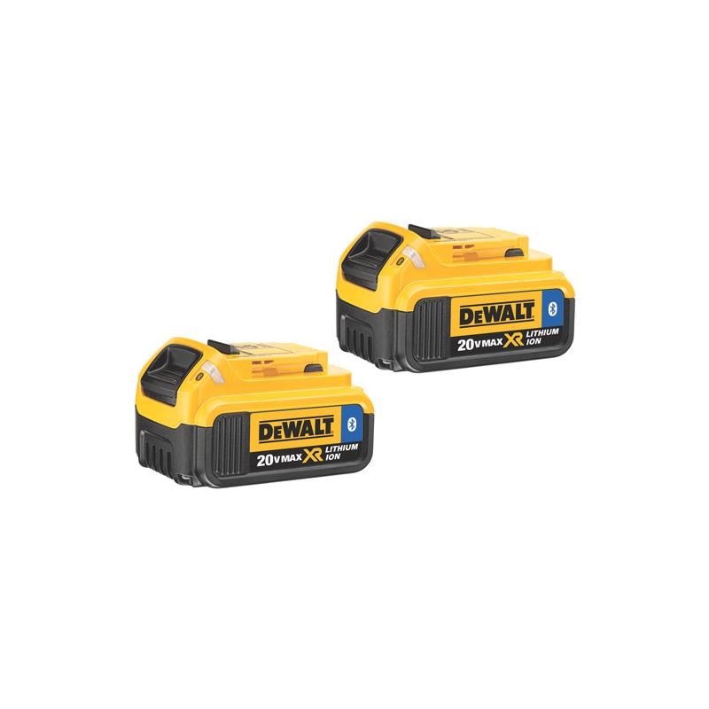 DEWALT DCB204BT-2 20V MAX* XR Lithium Ion Battery w/ Bluetooth (2-pack)
