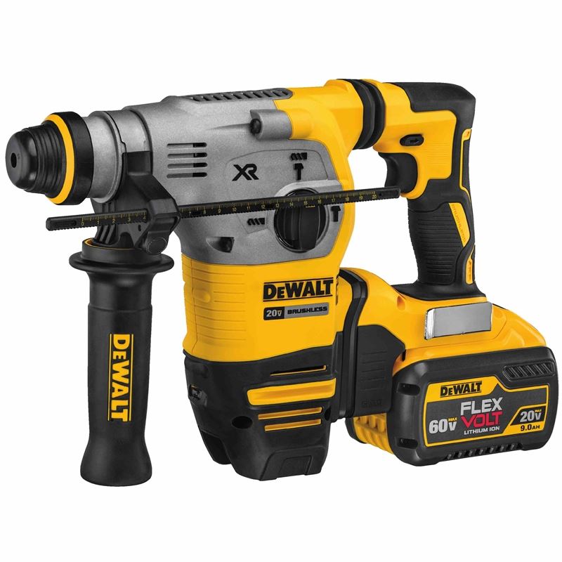DEWALT DCH293X2 20V Max XR Brushless 1-1/8†L-Shape SDS Plus Rotary Hammer Kit w/9.0Ah