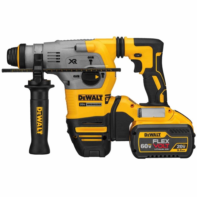 DEWALT DCH293X2 20V Max XR Brushless 1-1/8†L-Shape SDS Plus Rotary Hammer Kit w/9.0Ah