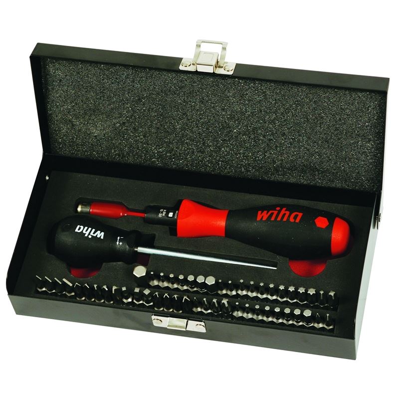 Wiha Adjustable Torque Control 53 Pc. Bit Set - 10-50 Inch Pounds